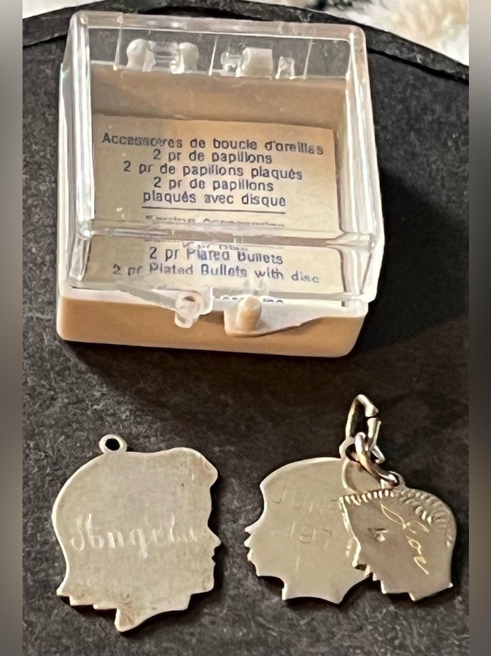 Vintage RJL Sterling Silver 925 (Set of 3) Charms: Angela, Clinton and Joe